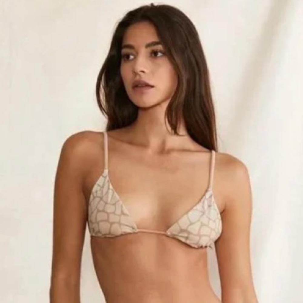 Onia Alexa Top in Nude Croc Multicolor, NWT - Picture 3 of 10